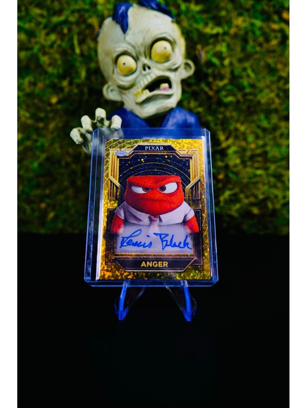 2025 Topps Pixar Gold Chrome “Lewis Black” as Anger Auto /50 Mini Diamond